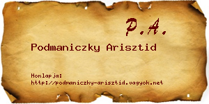 Podmaniczky Arisztid névjegykártya